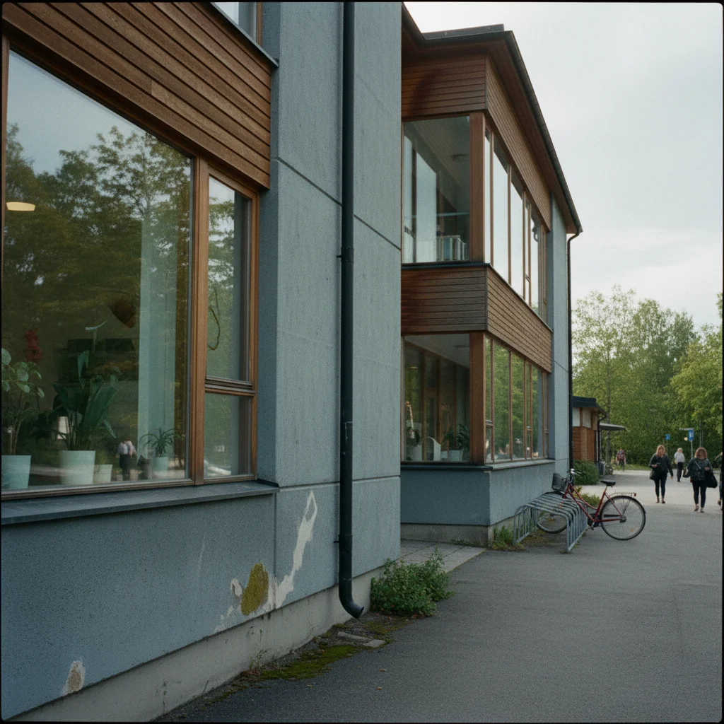 Schwedisches Vårdcentral Gesundheitszentrum von außen
