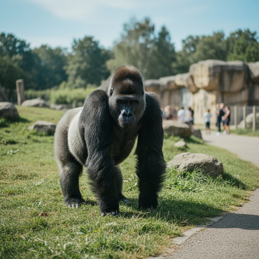 Gorilla im Givskud Zoo