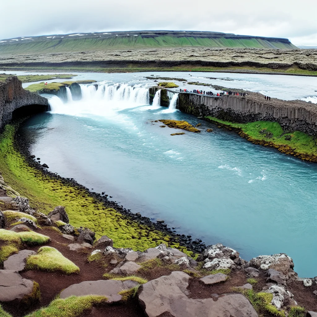 Goðafoss Wasserfall in Nordisland