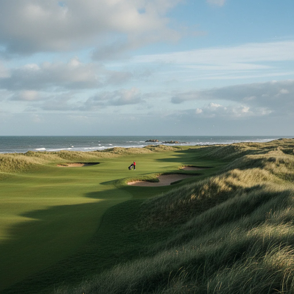 Links-Golfplatz an der dänischen Küste