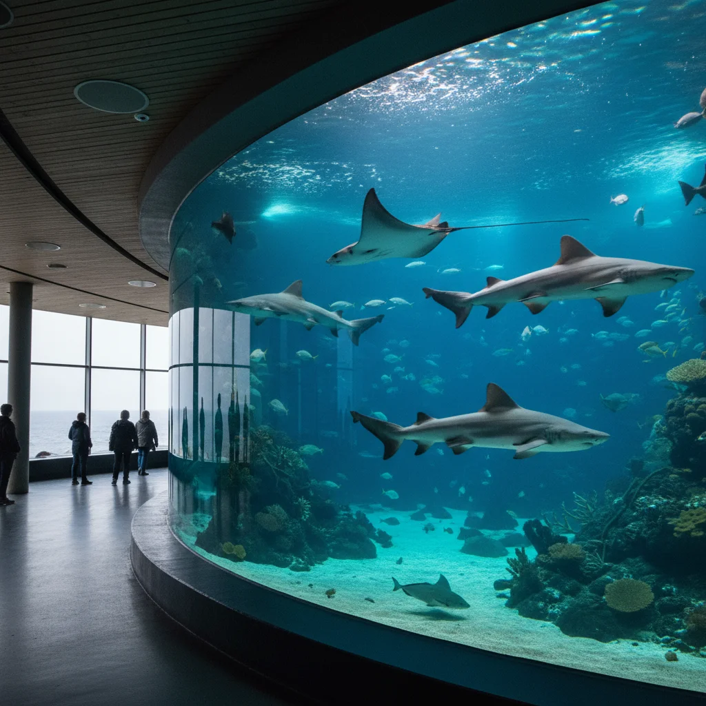 Kattegatcentret in Grenaa, Meerwasseraquarium mit Haien und Rochen