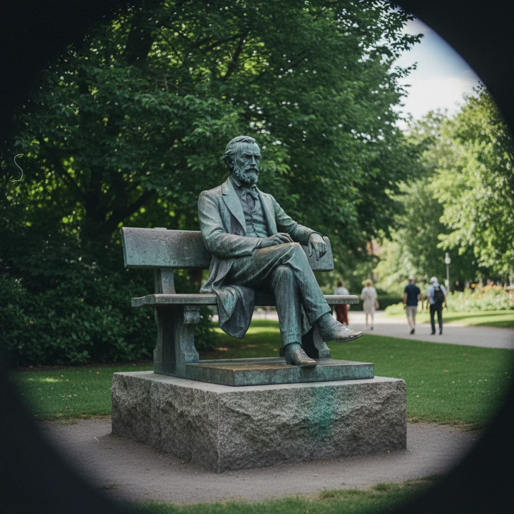 Die Statue von Edvard Grieg in Bergen