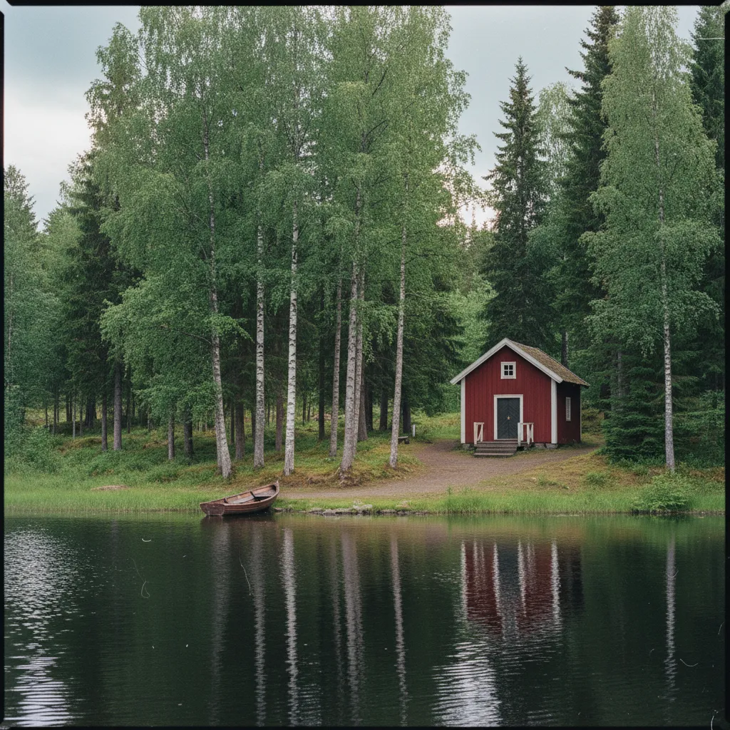 Griegs kleine Komponierhütte am Ufer des Nordåsvannet
