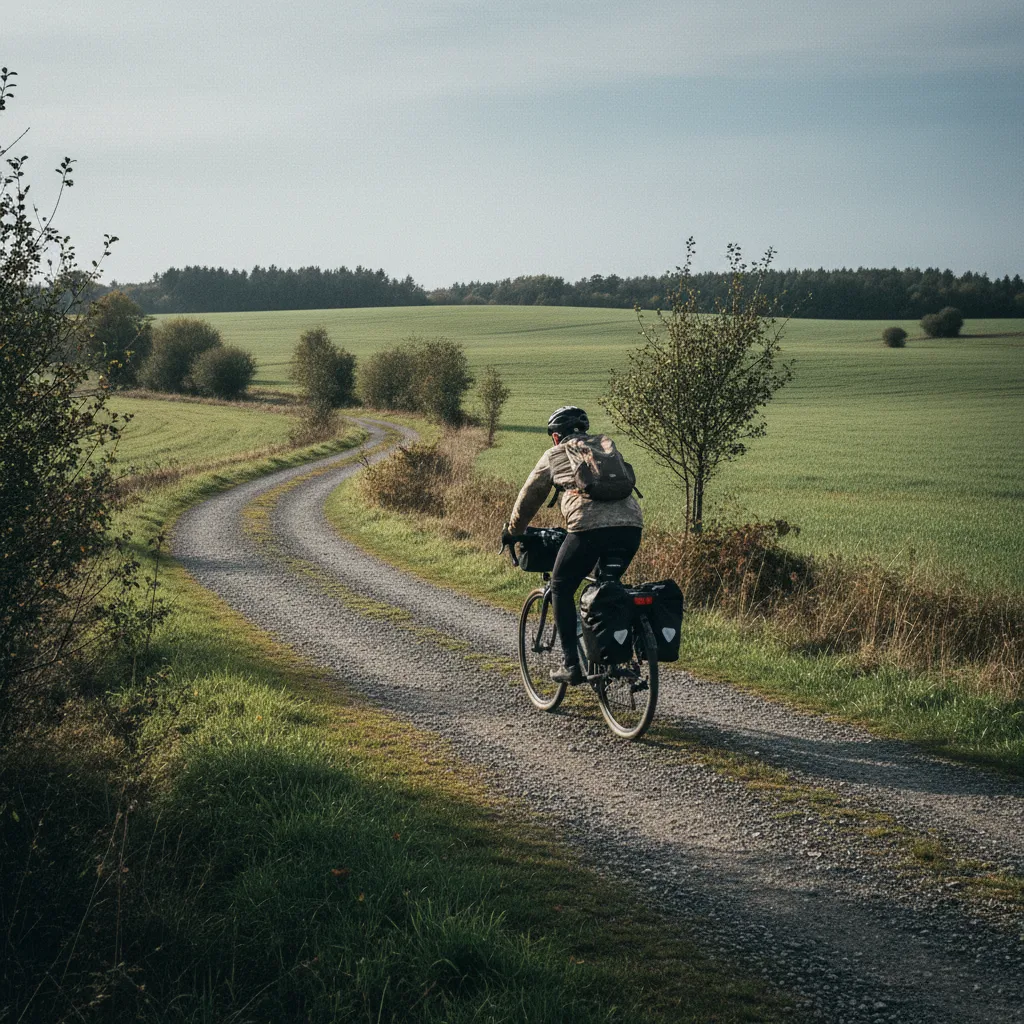Radfahrer auf dem Hærvejen in Jütland