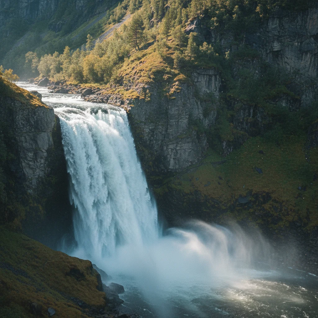 Der Vøringsfossen Wasserfall bei Eidfjord