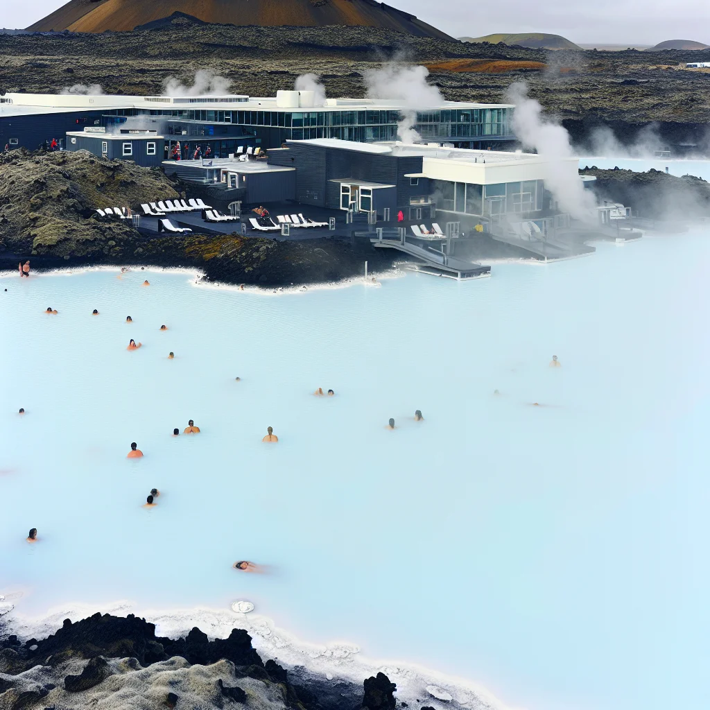 Die milchig-blaue Blue Lagoon auf der Halbinsel Reykjanes in Island