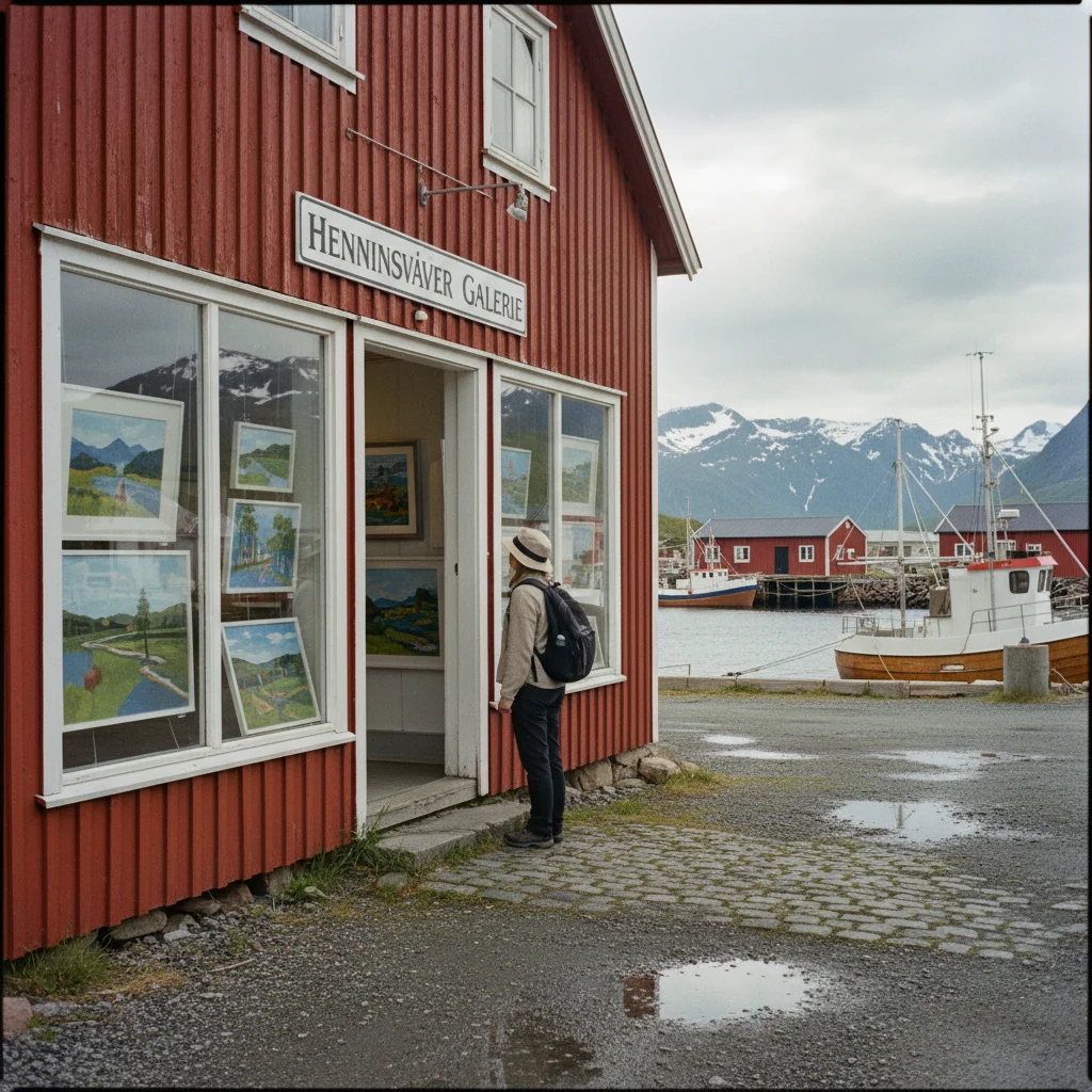 Kunstgalerie in einem alten Lagerhaus in Henningsvær