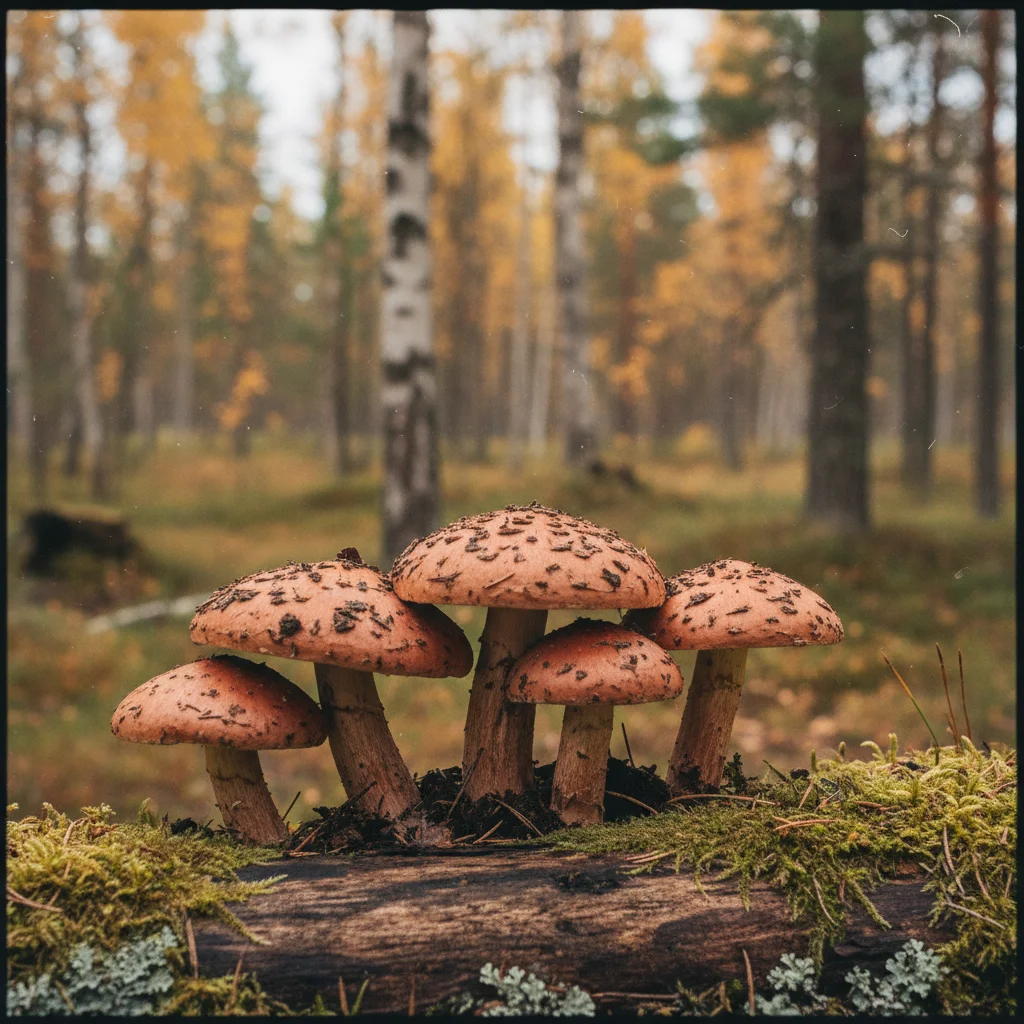 Pilze im norwegischen Herbstwald