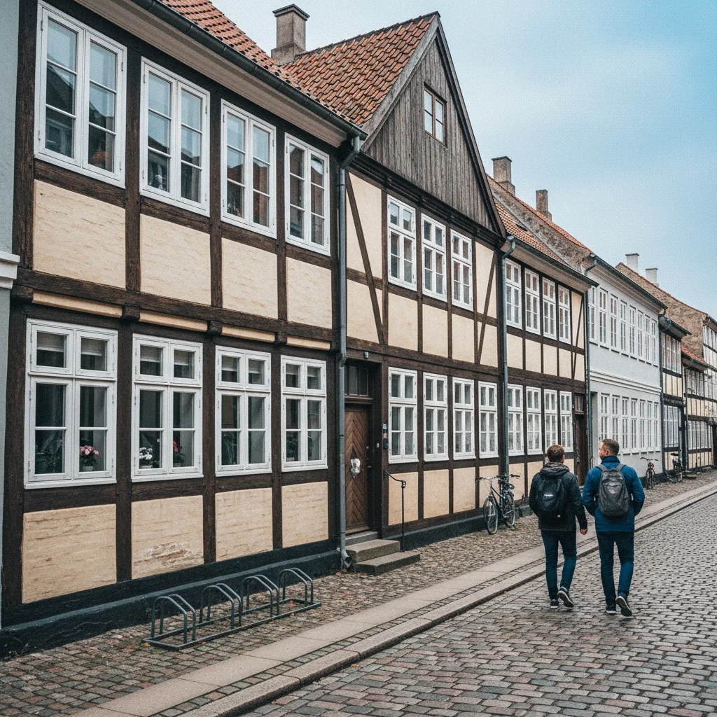 Das Holbæk Museum in historischen Fachwerkhäusern