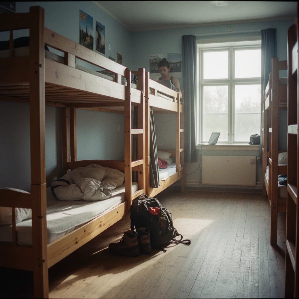 Sauberer Schlafsaal in einem norwegischen Hostel