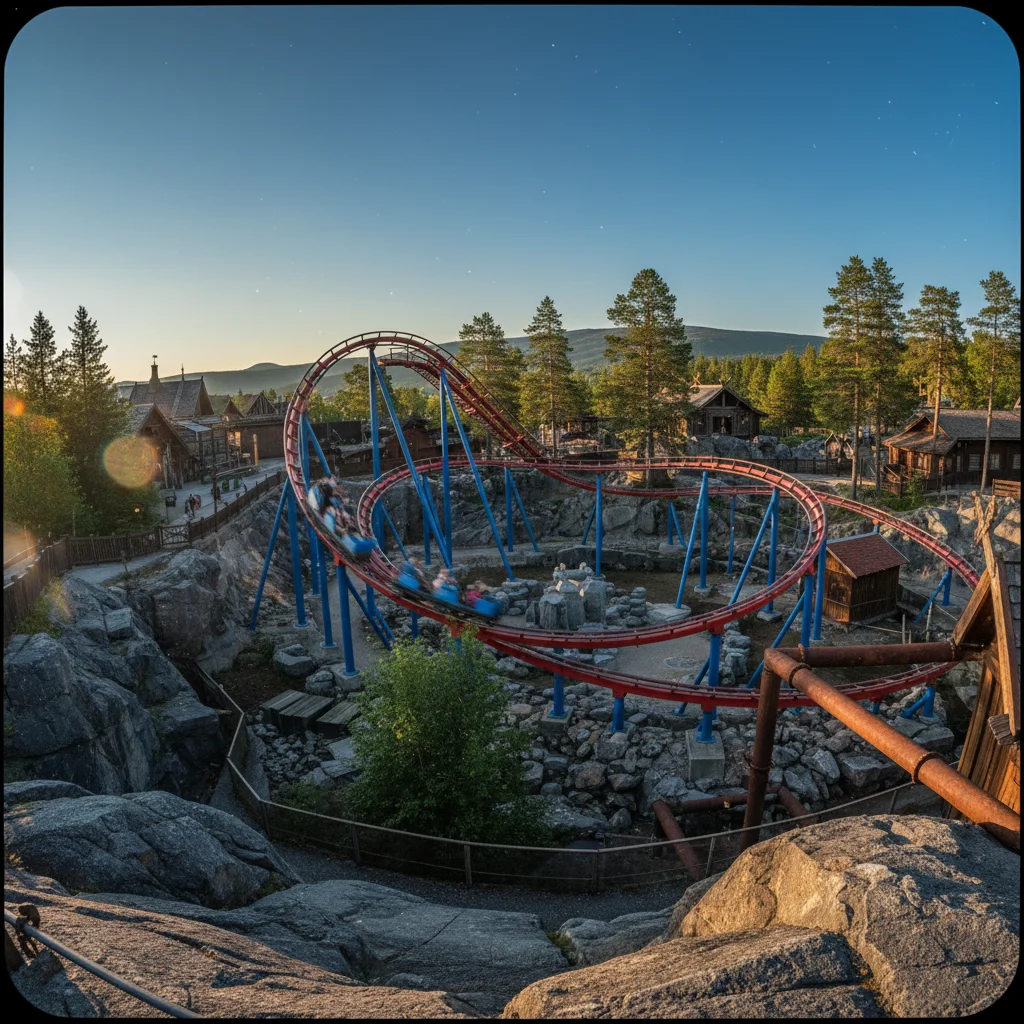 Achterbahn im Hunderfossen Familienpark