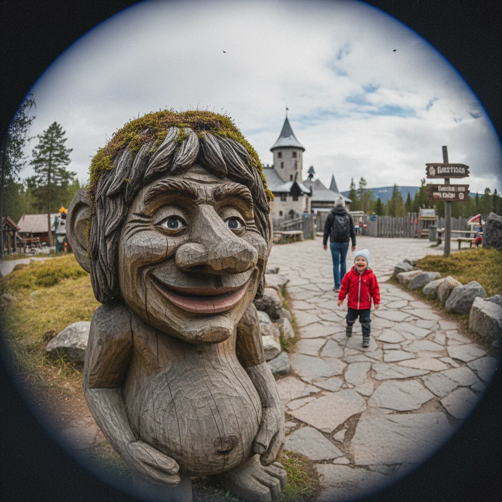 Familie mit Kindern im Hunderfossen Familienpark