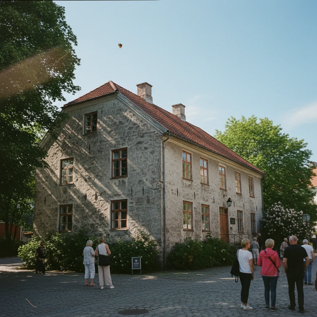 Die Stadt Skien in Norwegen, Geburtsort von Henrik Ibsen