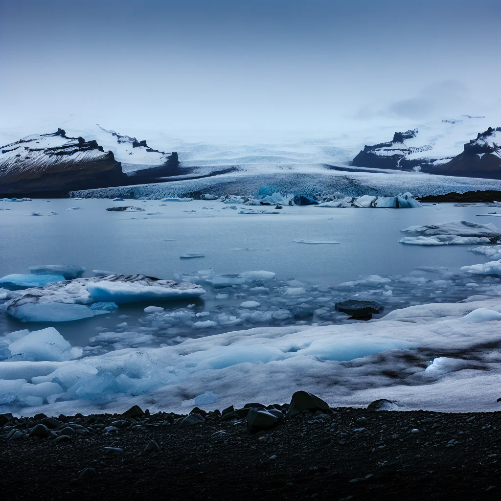 Jökulsárlón Gletscherlagune mit schwimmenden Eisbergen