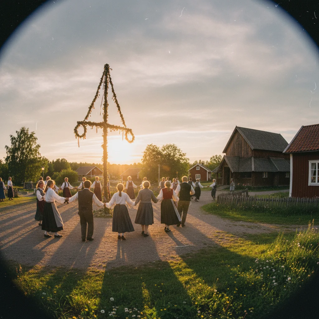Jonsok-Feier unter der Mitternachtssonne in Nordnorwegen