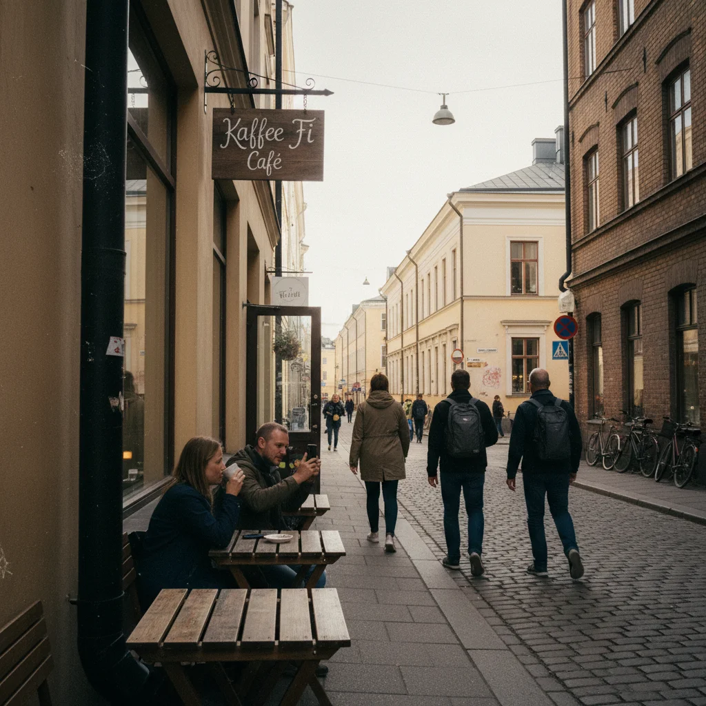 Gemütliches Café in Helsinki mit Kaffeespezialitäten