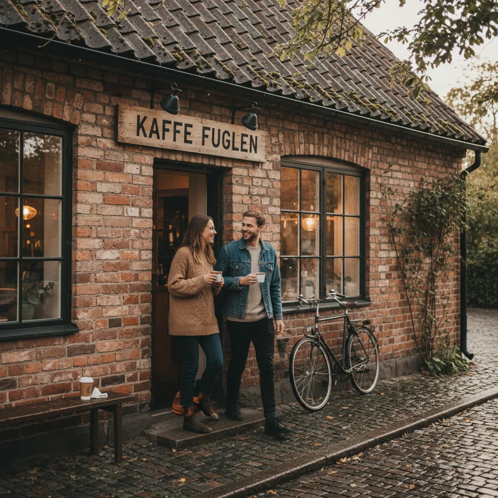 Retro-Café Fuglen in Oslo mit Vintage-Möbeln und Kaffeetresen