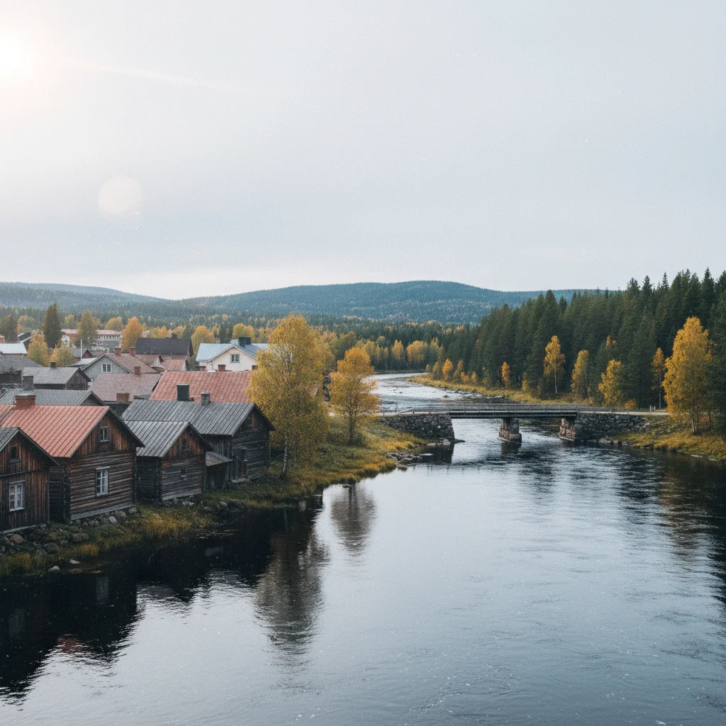 Stromschnelle des Kajaaninjoki im Stadtzentrum