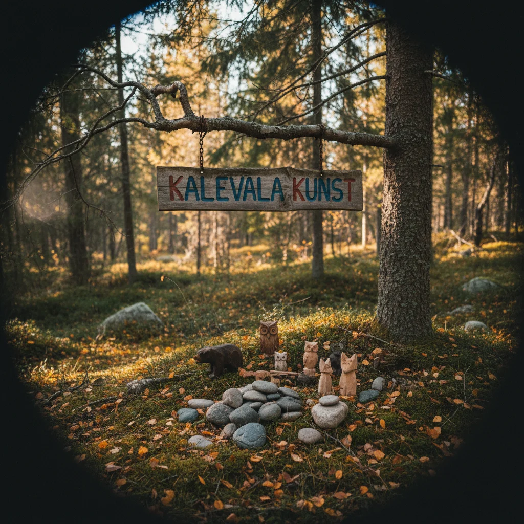 Kalevala-inspirierte Kunst in einem finnischen Museum