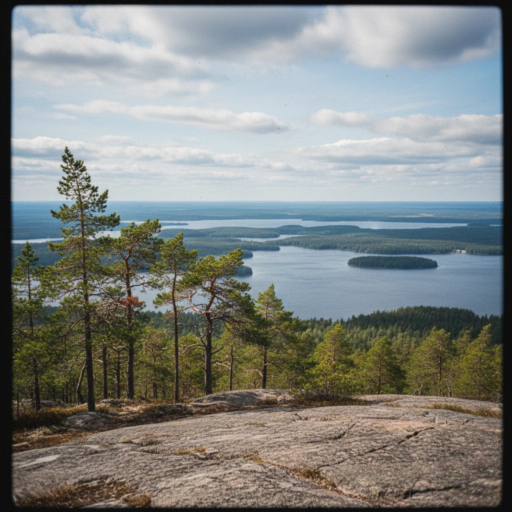 Blick vom Koli Nationalpark über die karelische Seenlandschaft