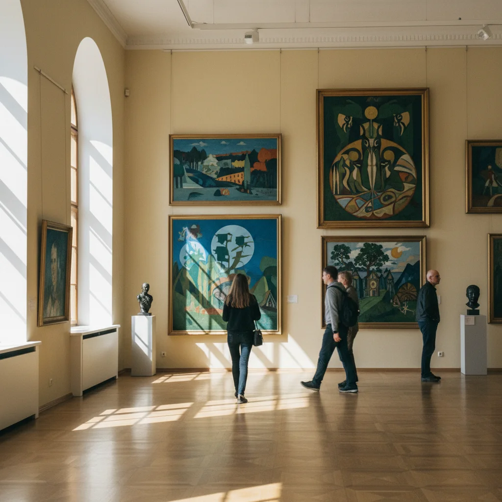 Ausstellungsraum im M. K. Čiurlionis Museum in Kaunas