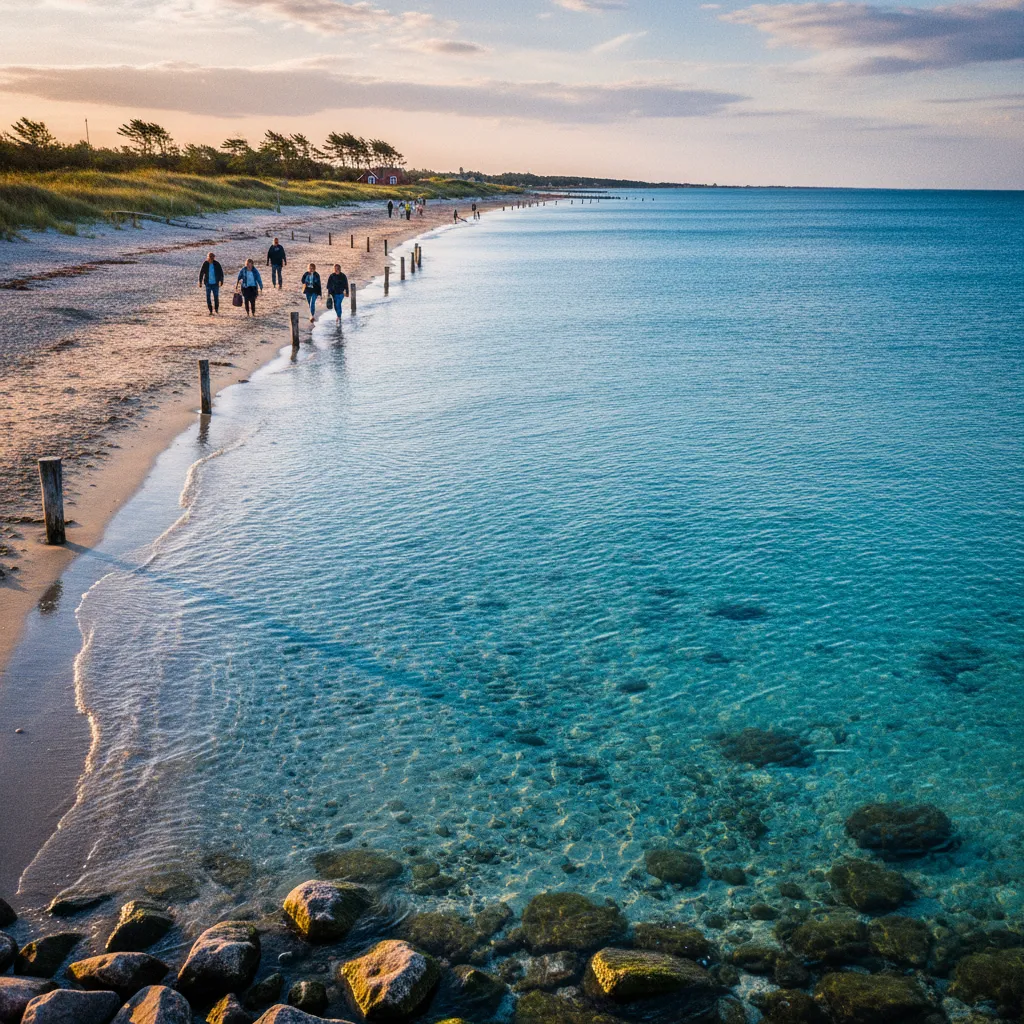 Strand bei Kerteminde mit klarem Wasser