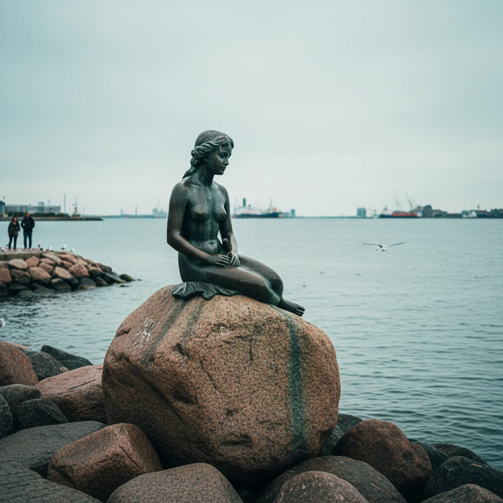 Die Kleine Meerjungfrau an der Langelinie in Kopenhagen
