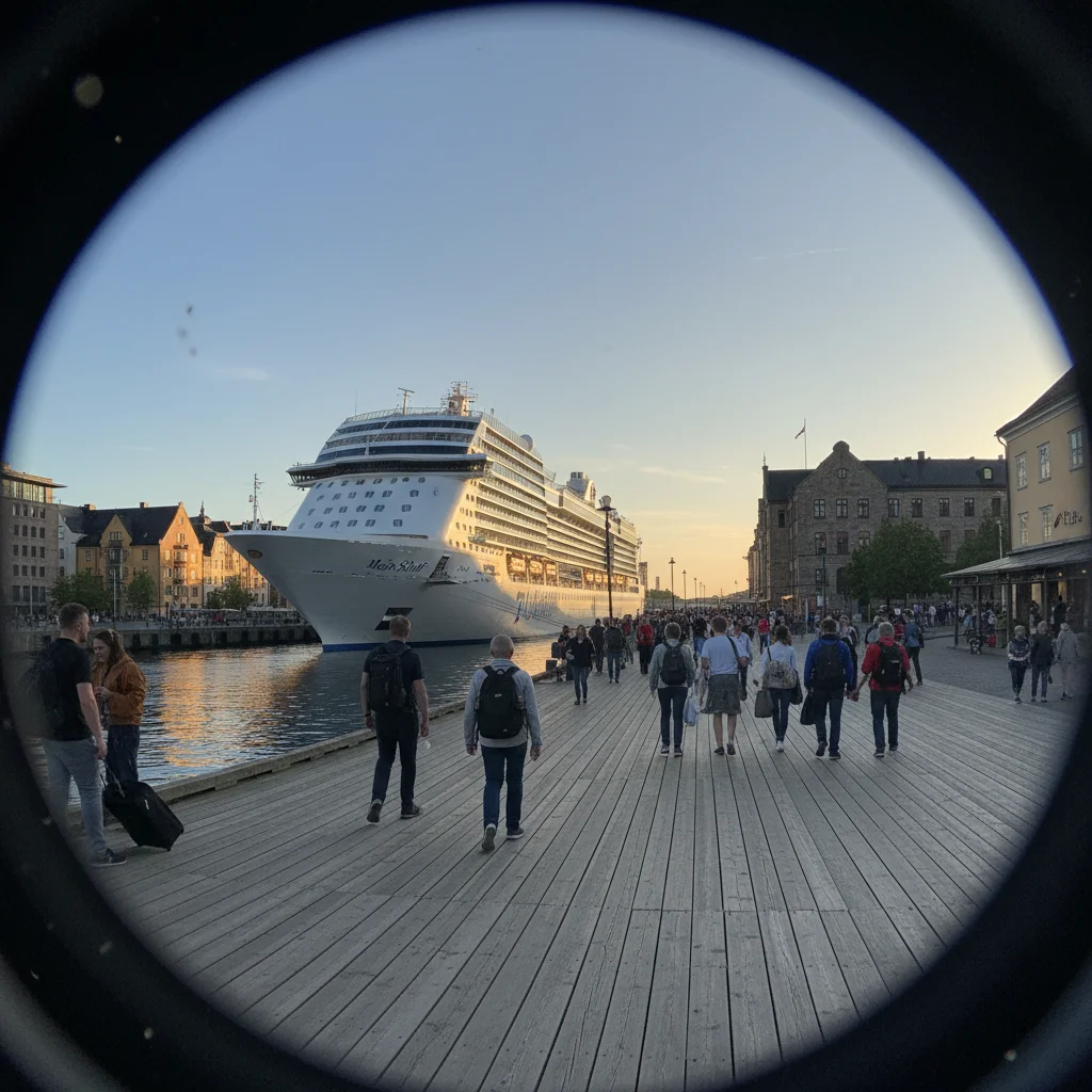 TUI Mein Schiff Kreuzfahrtschiff vor norwegischer Küstenlandschaft