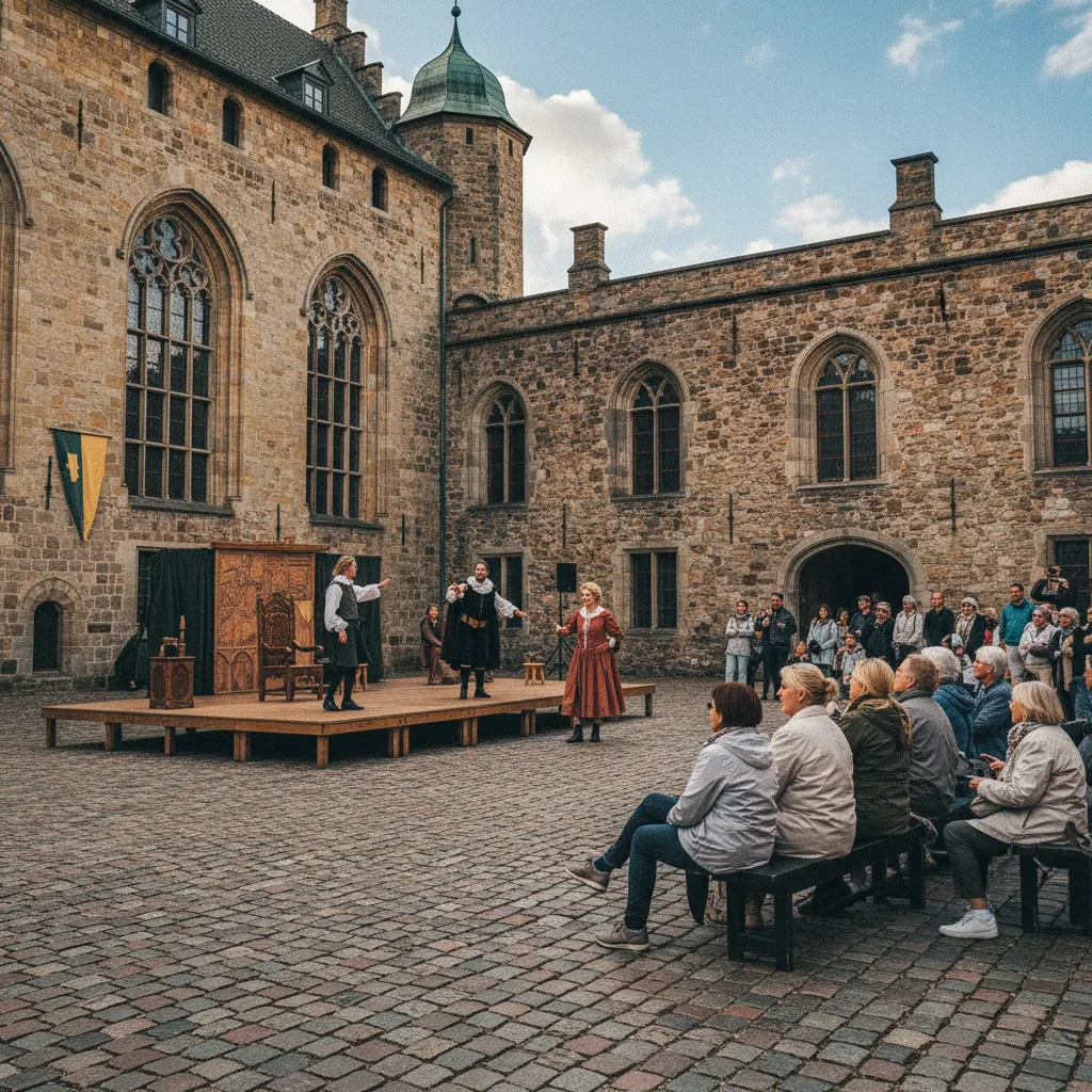 Shakespeare-Aufführung im Hof von Schloss Kronborg