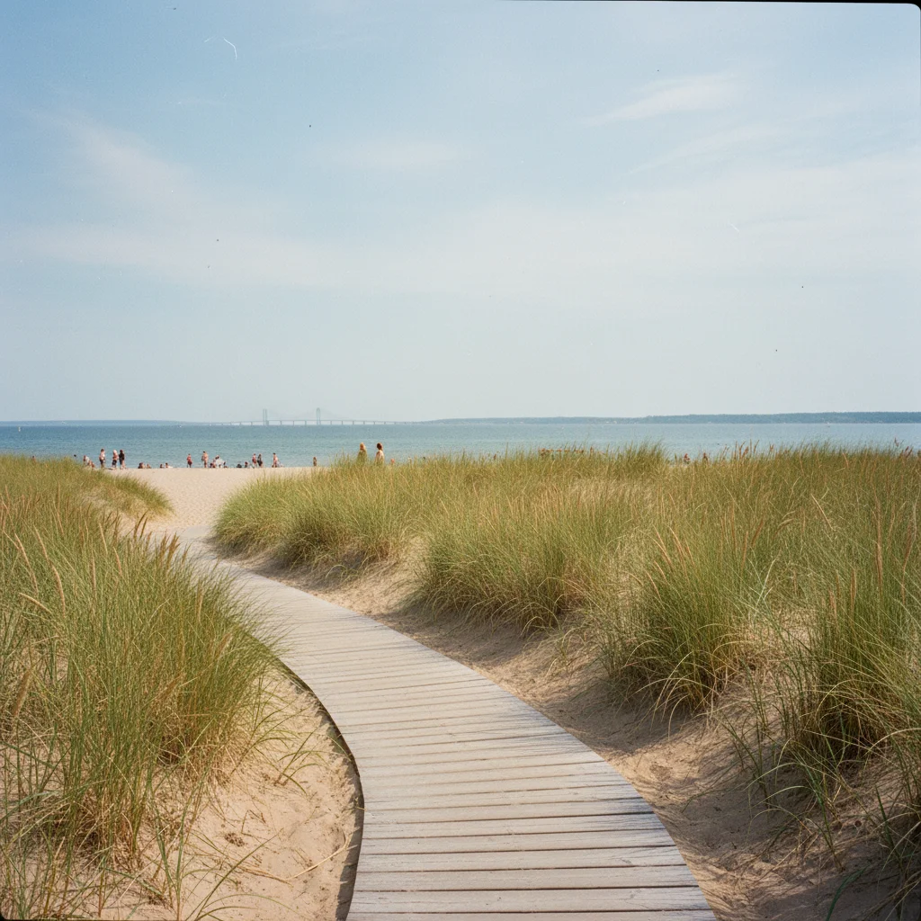 Strand bei Landskrona mit Blick über den Öresund