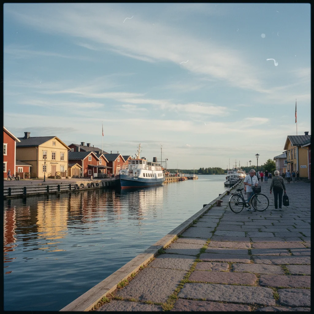Hafen von Lappeenranta am Saimaa-See mit Booten