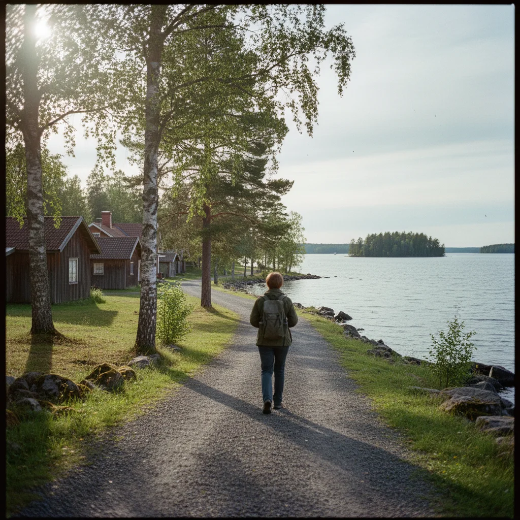 Saimaa-Kanal bei Lappeenranta mit Schleuse