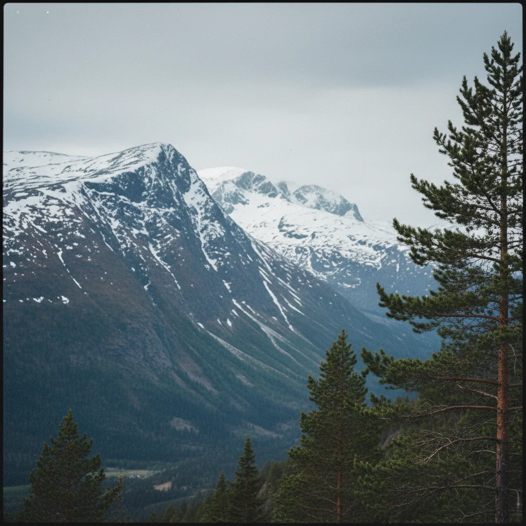 Berglandschaft auf Vestvågøy bei Leknes