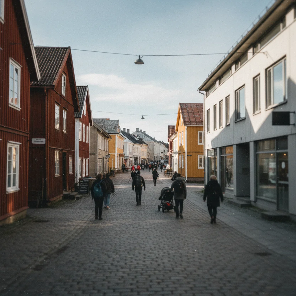 Zentrum von Leknes auf Vestvågøy