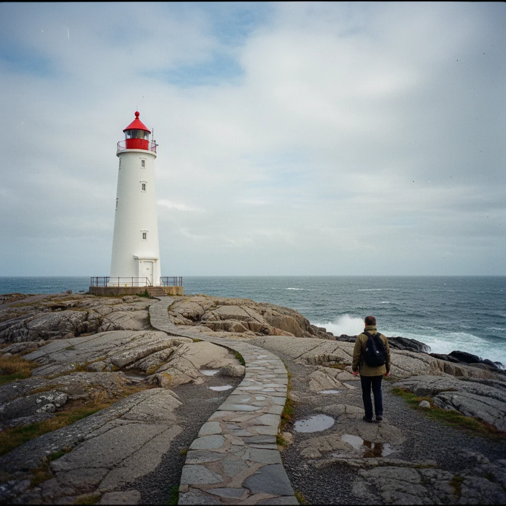 Leuchtturm Lindesnes Fyr am südlichsten Punkt Norwegens