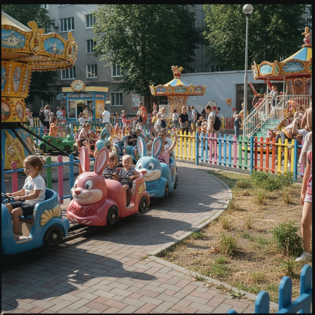 Kinderbereich Kaninlandet im Freizeitpark Liseberg mit bunten Attraktionen