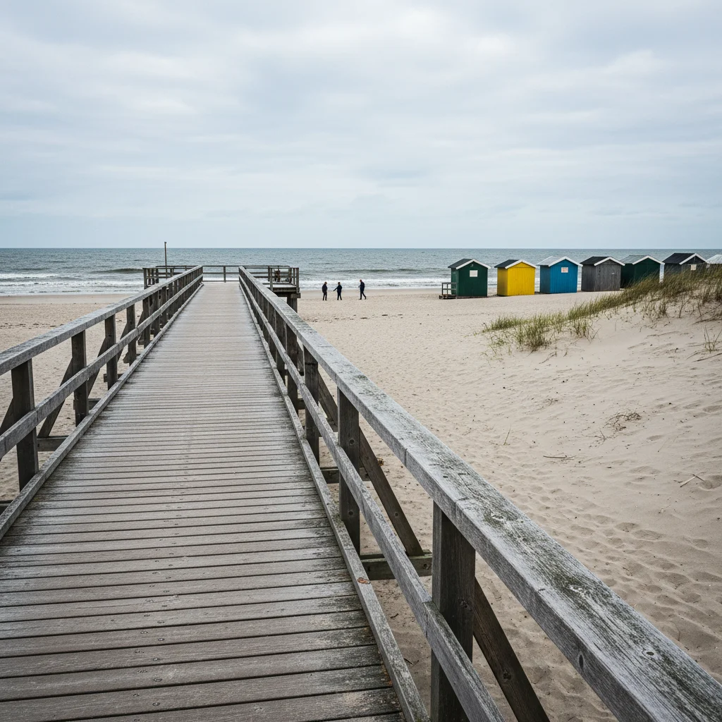 Die Mole am Strand von Løkken