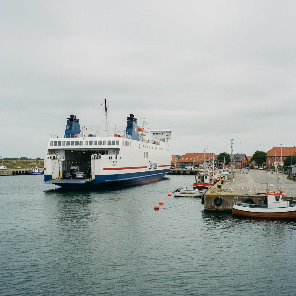 Fähre im Hafen von Rødby auf Lolland