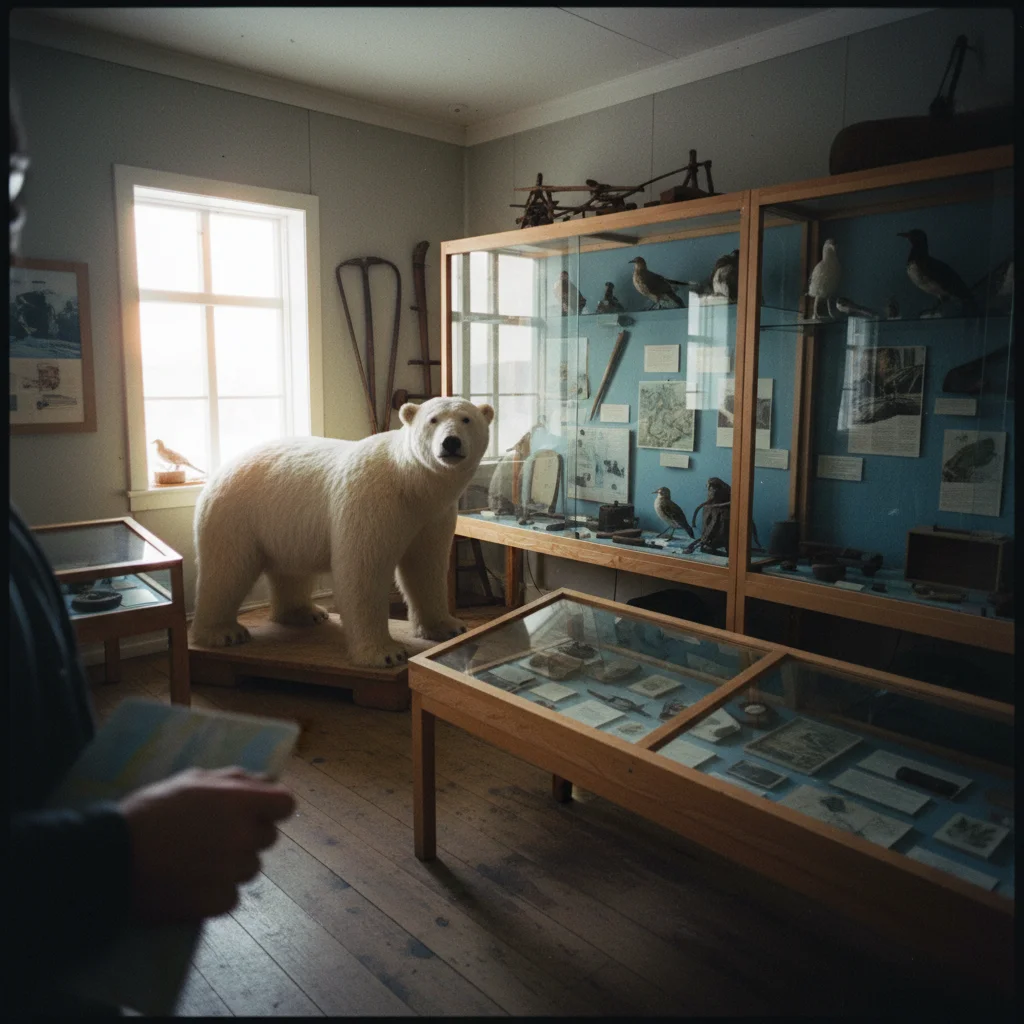 Das Svalbard Museum in Longyearbyen mit Ausstellungen zur arktischen Geschichte