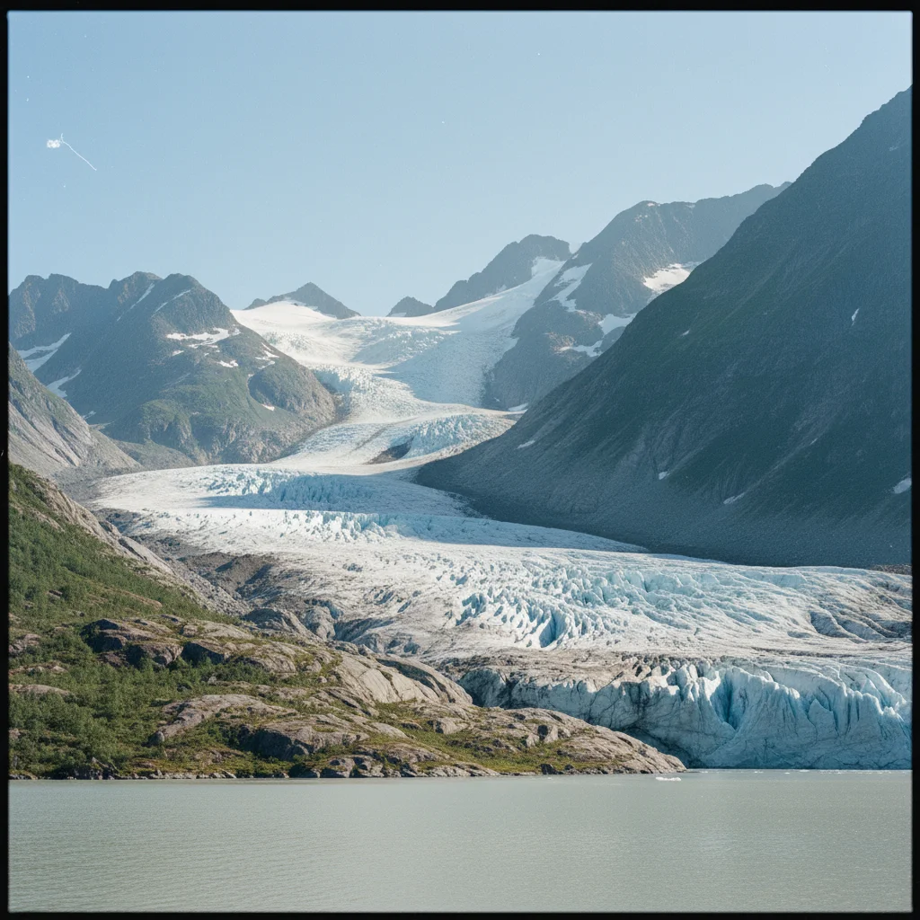 Blåisen-Gletscher in den Lyngen Alps im Sommerlicht