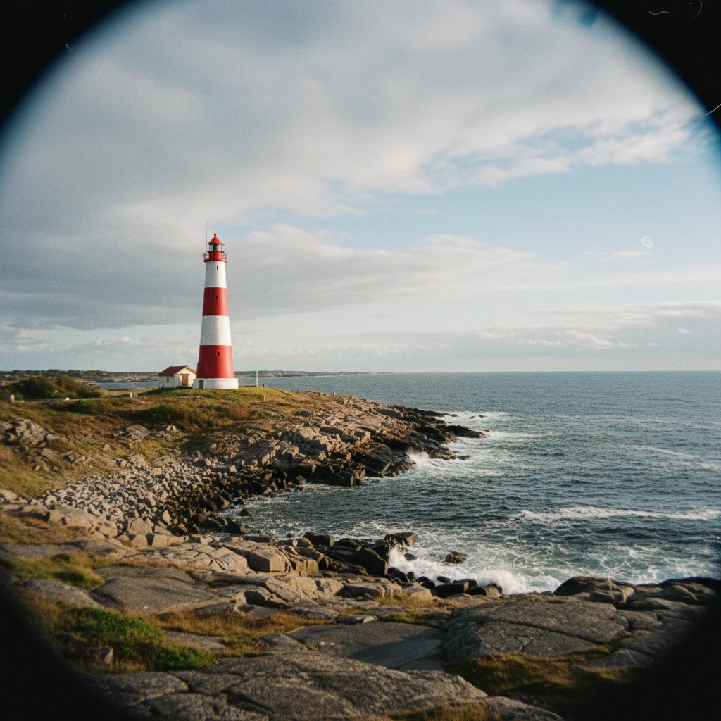 Leuchtturm Lindesnes Fyr an der südlichsten Spitze Norwegens