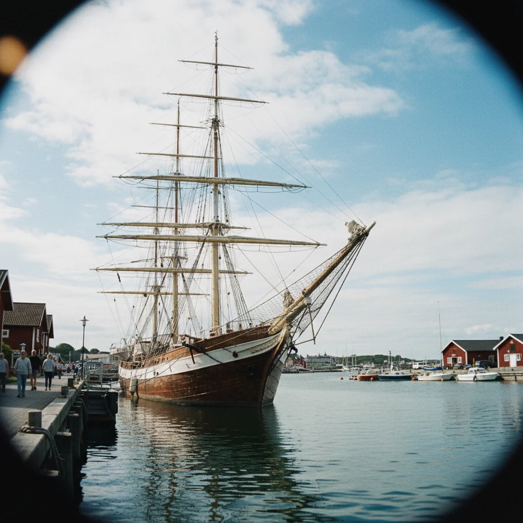 Viermastbark Pommern im Hafen von Mariehamn