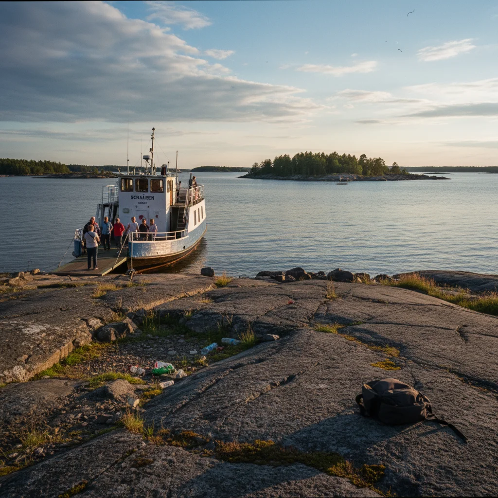 Schärenlandschaft bei Mariehamn mit Felsen und Meer