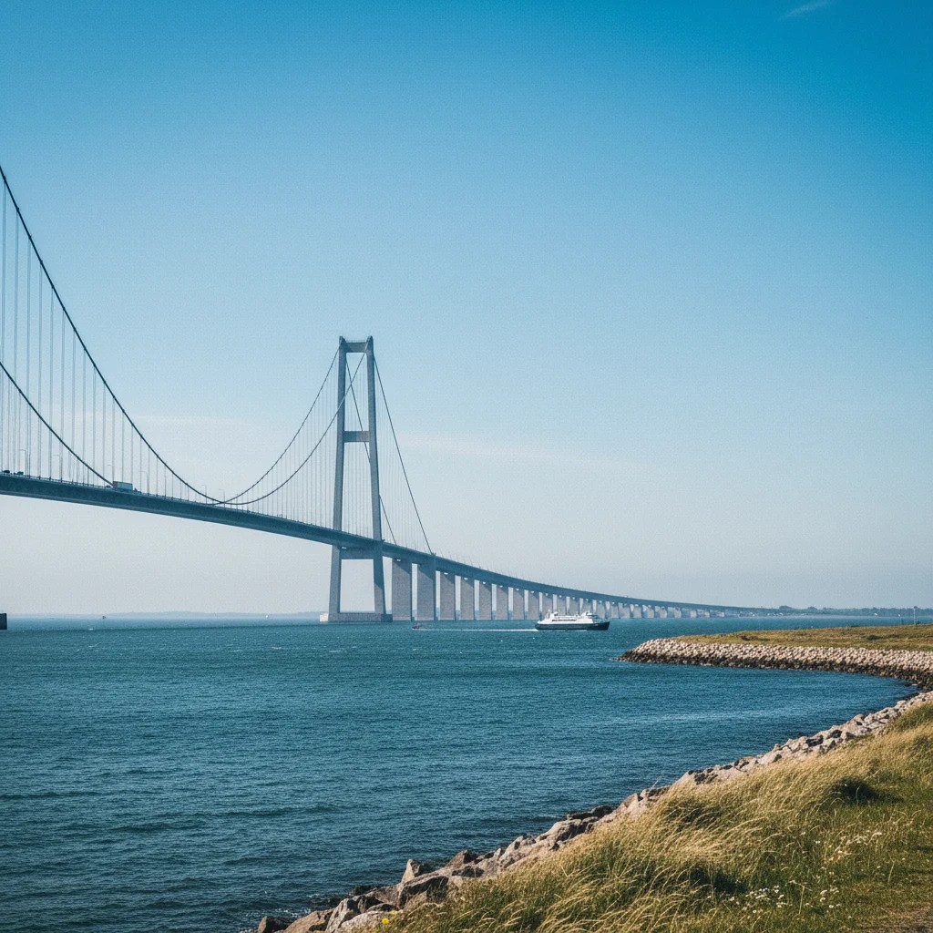 Storebæltbrücke über den Großen Belt in Dänemark