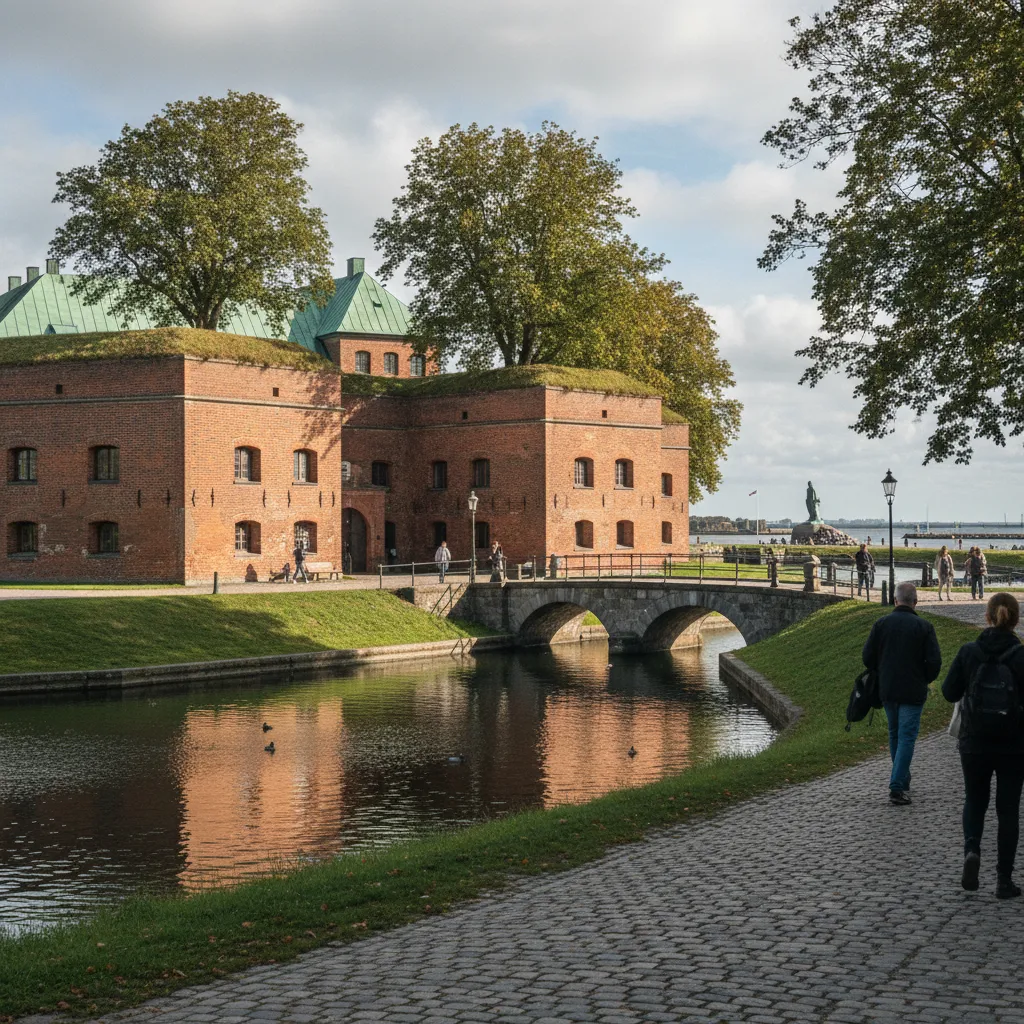 Das Kastellet in Kopenhagen, eine sternförmige Festung nahe der Kleinen Meerjungfrau