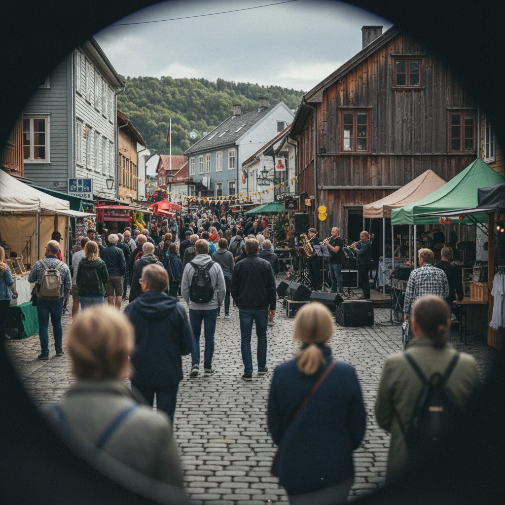 Konzertbühne beim Moldejazz-Festival mit Publikum und Fjordkulisse