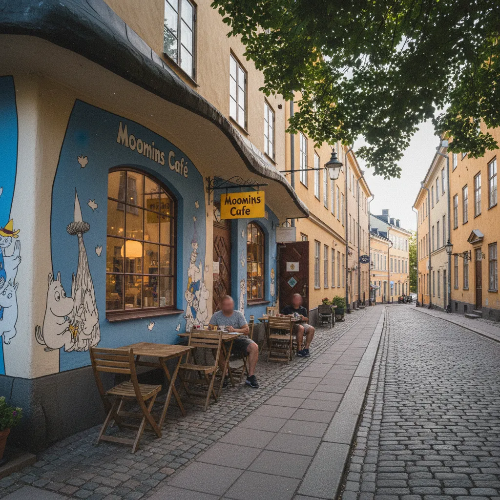Moomin Café in Finnland mit Mumin-Dekoration