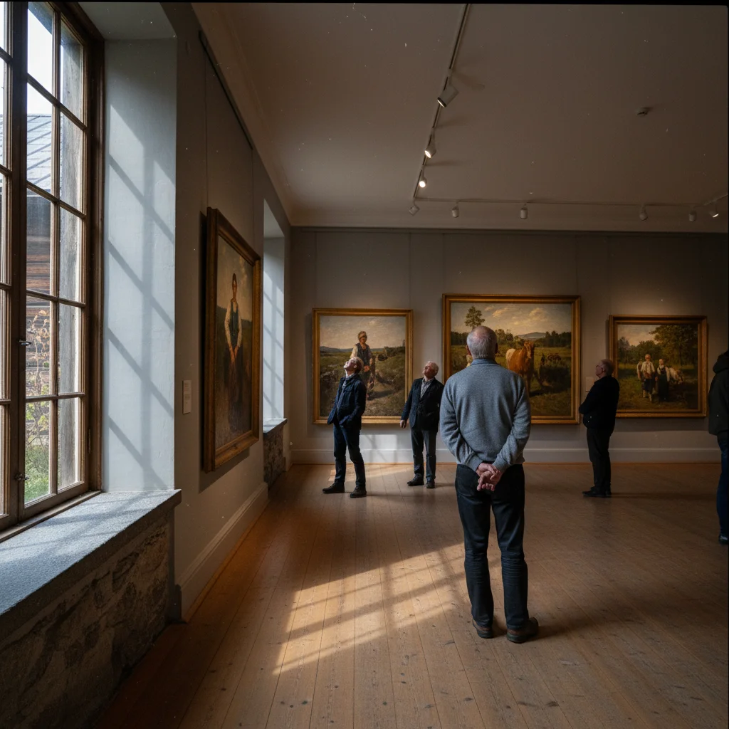 Eingang des Zorn-Museums in Mora mit Ausstellungsgebäude