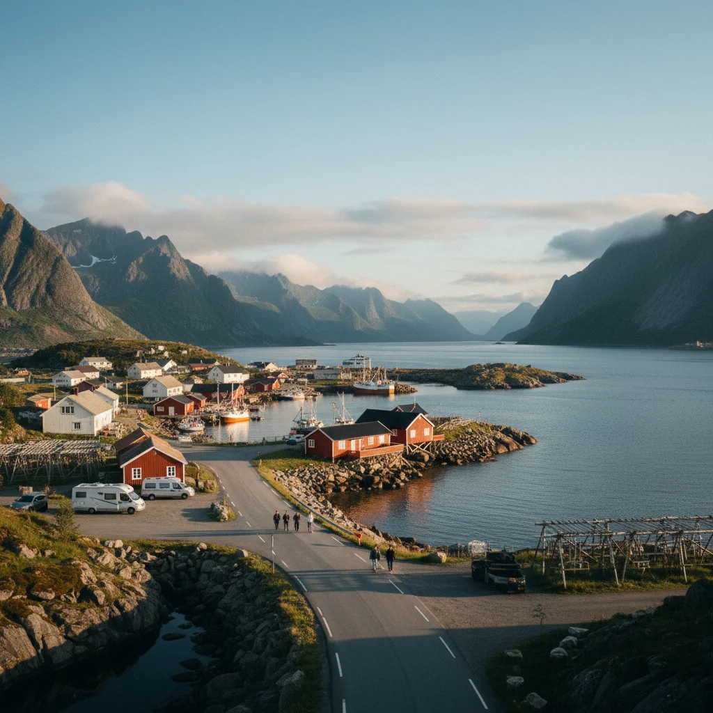 Das Fischerdorf Å am Ende der E10 auf den Lofoten