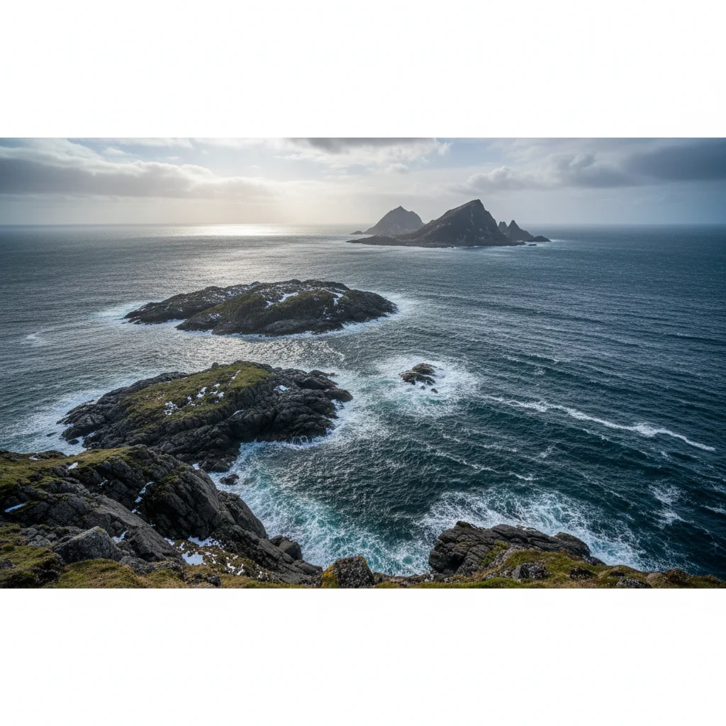 Die wilde Küste von Moskenesøy mit dem Moskenesstraumen